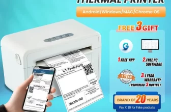 เครื่องพิมพ์ความร้อน Bluetooth WaybillBarcode การจัดส่งบลูทูธ A6 PrinterAWB Air Waybill สติกเกอร์