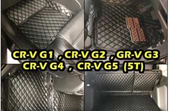 พรมปูพื้นรถยนต์6D HONDA CRV G1 , CRV G2 , CRV G3 , CRV G4 , CRV G5 (5ที่นั่ง) พรม6D เข้ารูป เต็มคัน