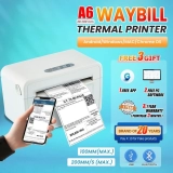 เครื่องพิมพ์ความร้อน Bluetooth WaybillBarcode การจัดส่งบลูทูธ A6 PrinterAWB Air Waybill สติกเกอร์